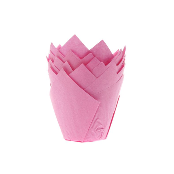 Košíčky tulipánové-ružové 36ks