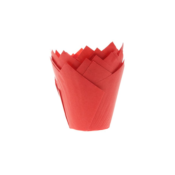 Košíčky tulipánové-červené 36ks