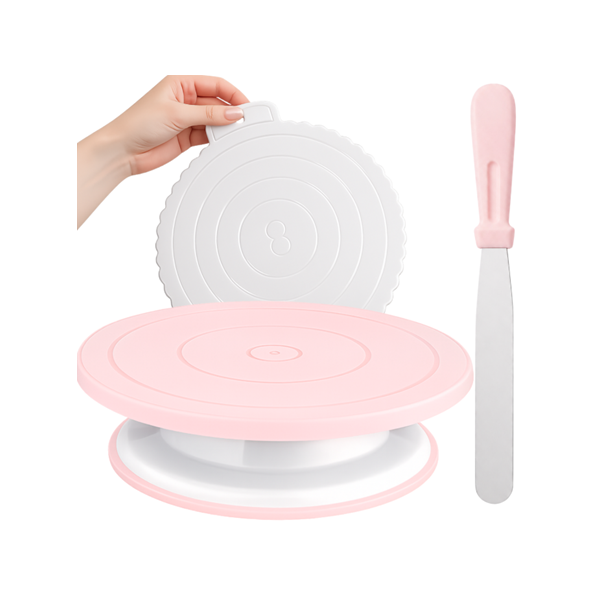 Forgó tortatartó, spatula, alátét