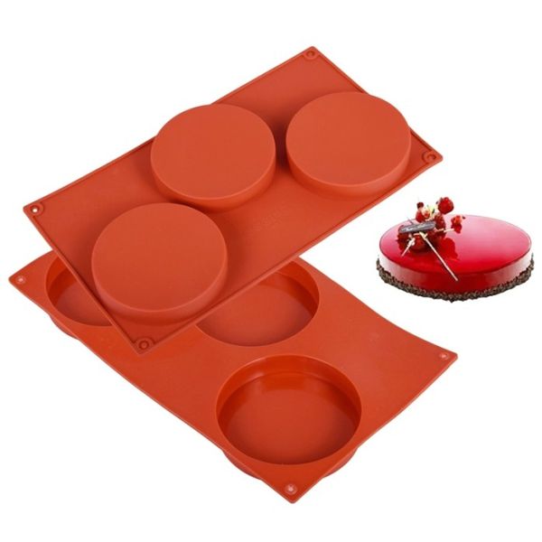 Forma silikon kruhy hladké pr. 10 cm 3 ks