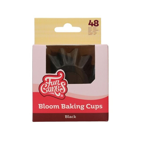 FunCakes papierové košíčky Bloom – čierne - 48 ks