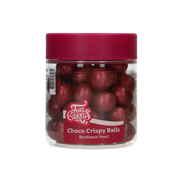FunCakes Chrumkavé čokoládové guľôčky Lesklá bordová 130 g