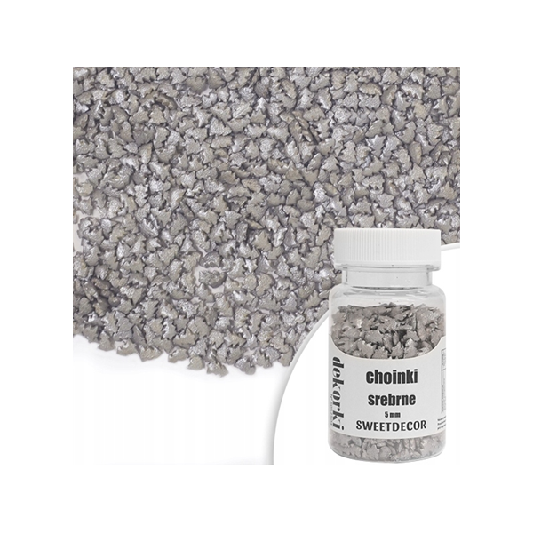 Posyp stromčeky strieborné 5 mm 30g