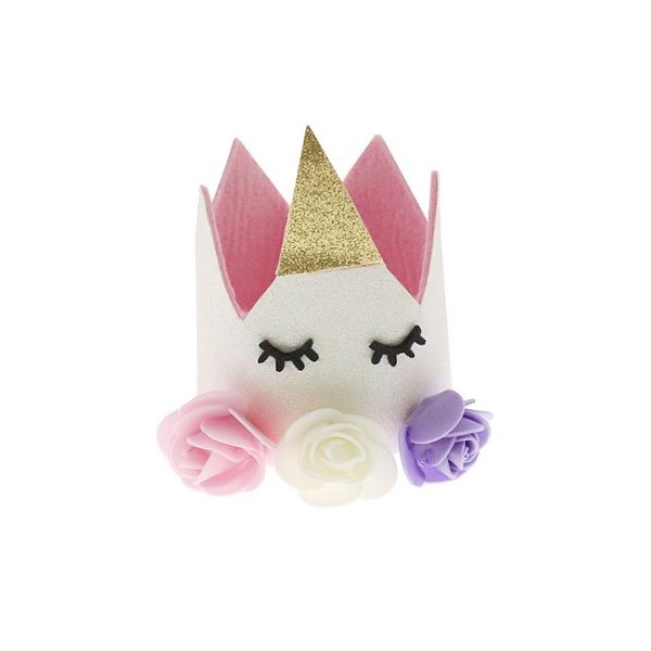 Unicorn crown with flowers