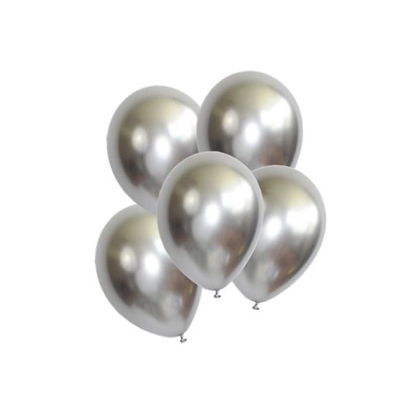 Balón stříbrný 5 ks
