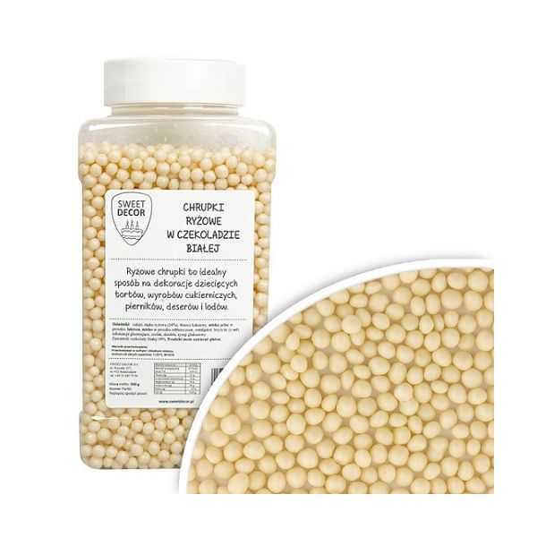 Guličky ryžové čokoládové biele 500 g Guličky ryžové čokoládové biele 500 g