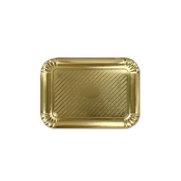 Gold paper cake tray 33 x 23.5 cm