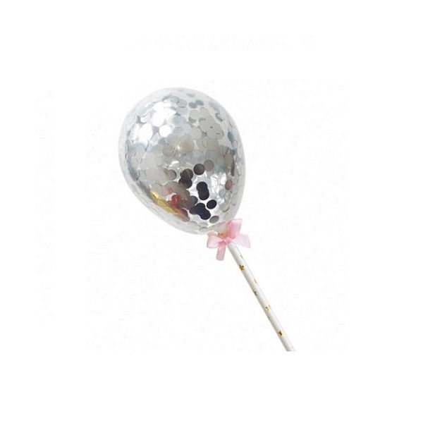 Zápich - balón so striebornými konfetami
