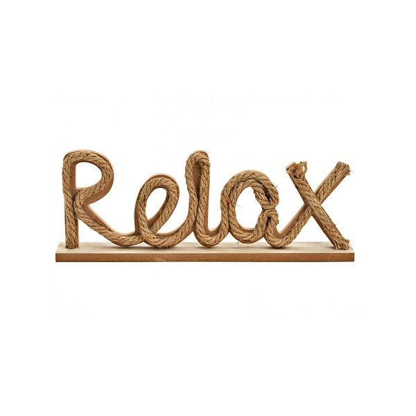 Decoration wooden inscription Relax