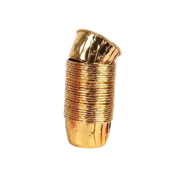 Gold paper cups 50 pcs