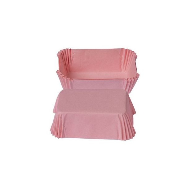 Square cupcakes pink matte 36 pcs