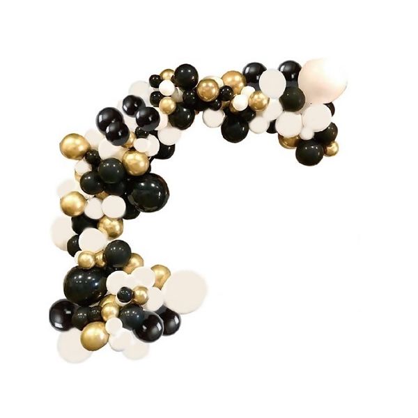 Garland balloons black-gold-cream 100 pcs