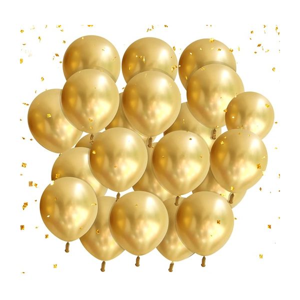 Balóny metalické zlaté 50 ks