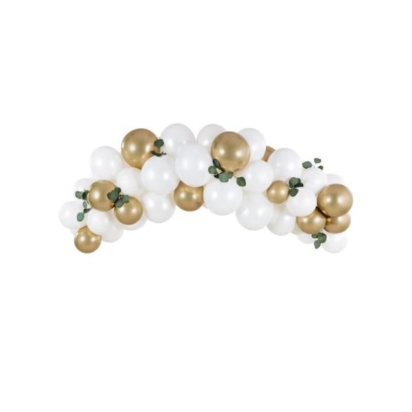 Garland balloons white-gold 60 pcs