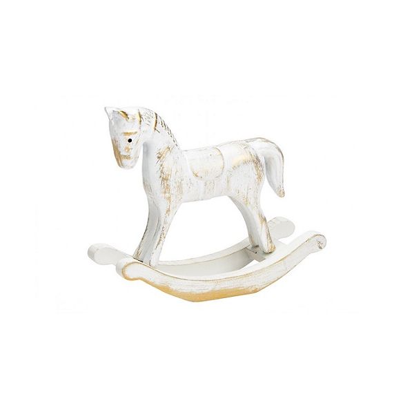 White-gold rocking horse