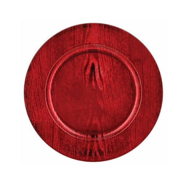 Tanier červeno-ružový imitácia dreva 33 cm