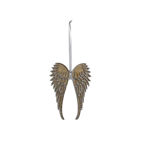 Drewniane skrzydła anioła - dekoracja na choinkę