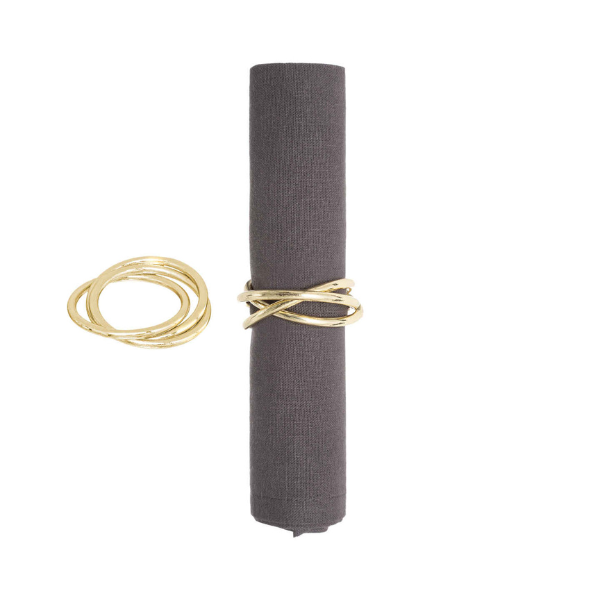 Gold ring for napkins 5 cm - 2 pcs