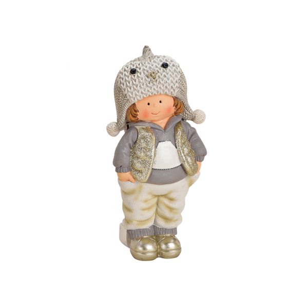 A boy with a gray cap, ceramics
