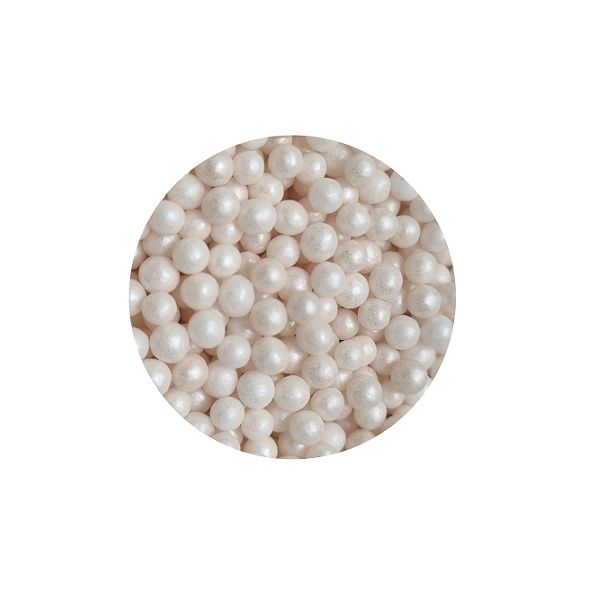 Posyp perličky biele perleťové 3 mm 30g