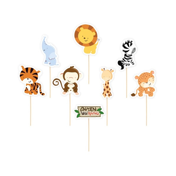 Stamp - ZOO safari animals 8 pcs