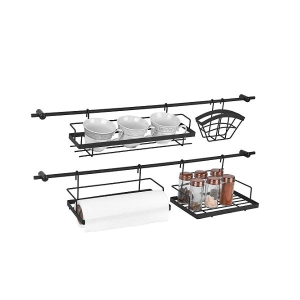 Kitchen shelf with accessories