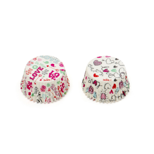 Košíčky papierové Love Message 50x32 mm 36 ks Košíčky papierové Love Message 50x32 mm 36 ks