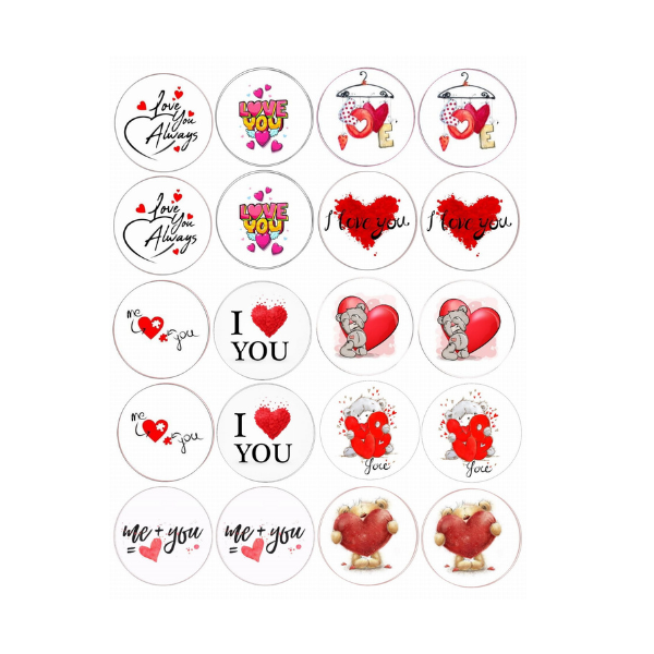 Oblátka na muffiny Valentín Love Oblátka na muffiny Valentín Love