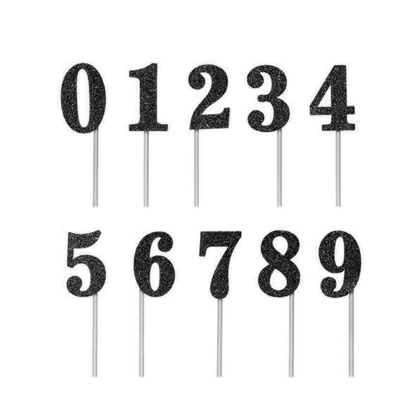 Gravírozás - számok fekete XL 0-9 készlet