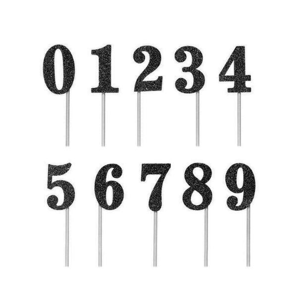 Engraving - numbers black XL 0-9 set