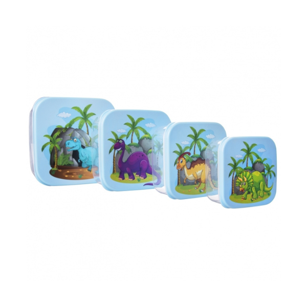 Kinder-Snackbox-Set Dinosaurus UH 4-tlg