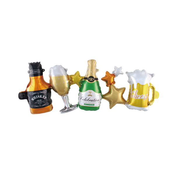 Girlanda balóny Whisky, šampaňské, pivo