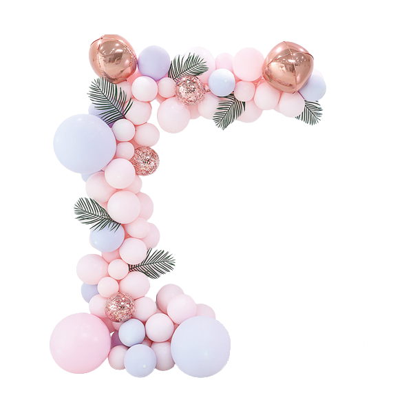 Balony w kształcie girlandy różowe 104 szt
