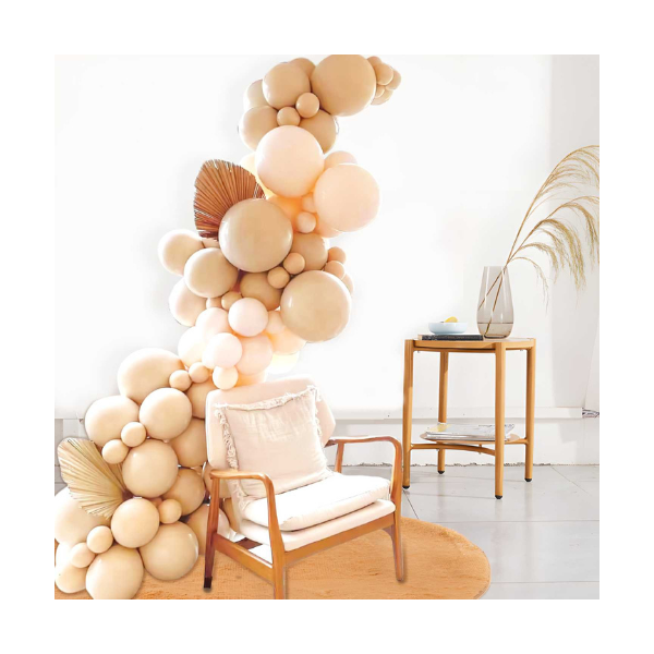 Garland balloons cream-coffee 85 pcs