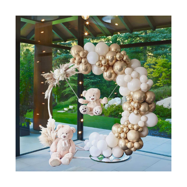 Garland balloons white-cream-gold 90 pcs