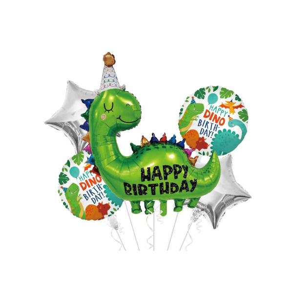 Balloons Happy Birthday Dinosaur 5 db