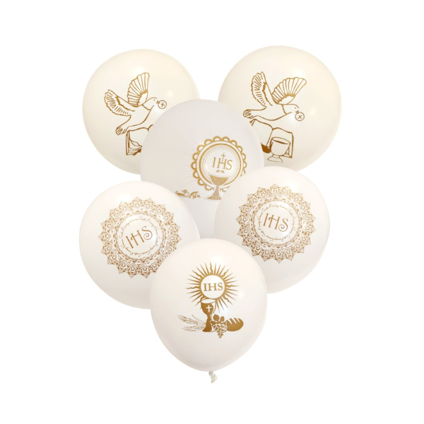 Balloons - MIX IHS, chalice, dove 6 pcs