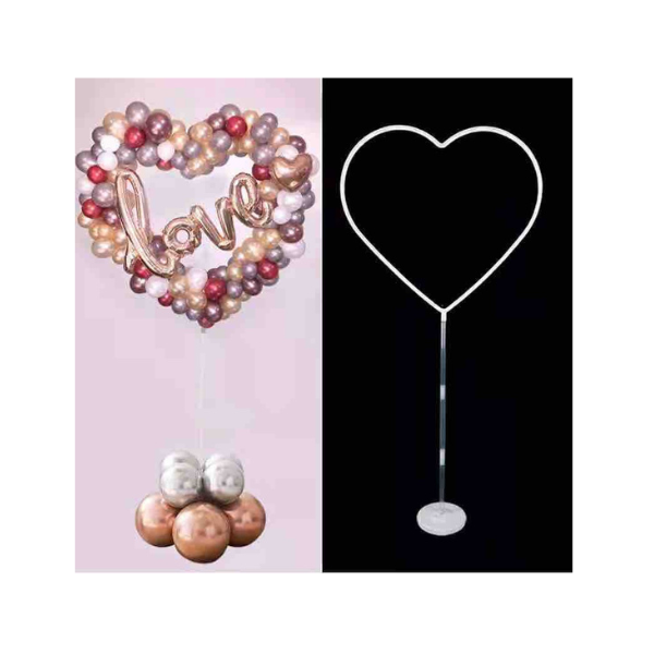 Heart-shaped balloon stand
