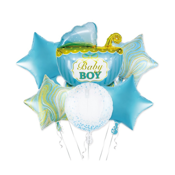 Balloons - blue Baby boy 6 pcs
