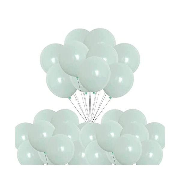 Pastel mint-green balloons 25 cm - 100 pcs