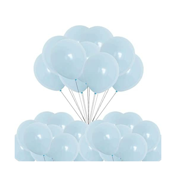 Balóny pastelové modré 25 cm - 100 ks