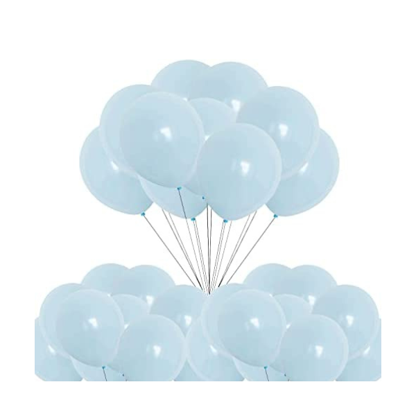 Balony pastelové modré 25 cm - 100 ks