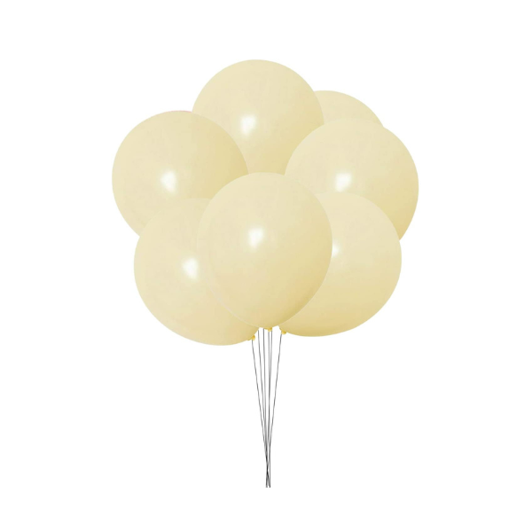 Balóny pastelové žlté 25 cm - 100 ks