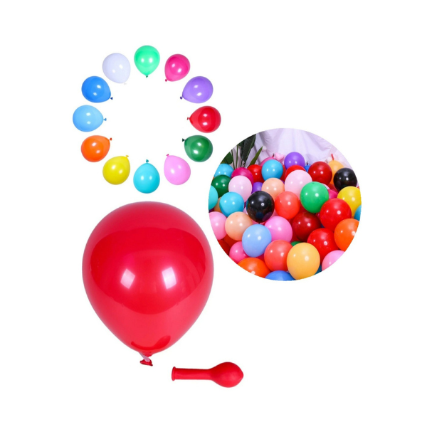 Balloons matte red 25 cm - 100 pcs