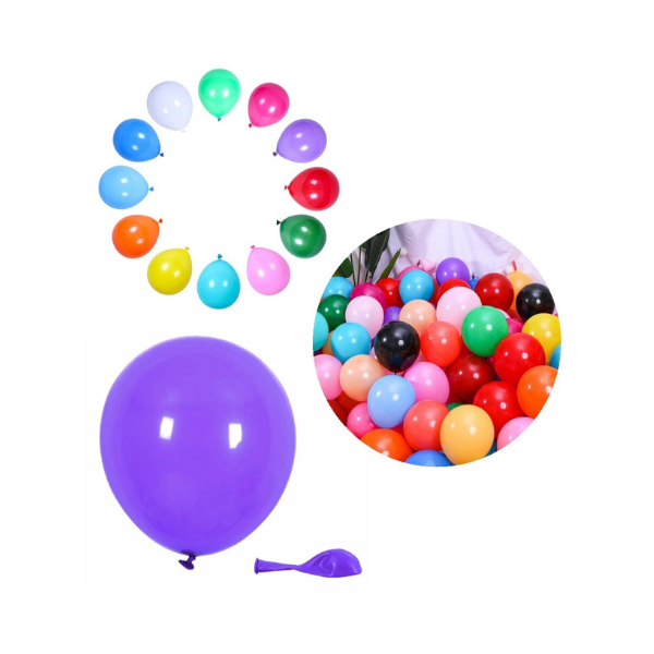 Balóny matné fialové 25 cm - 100 ks