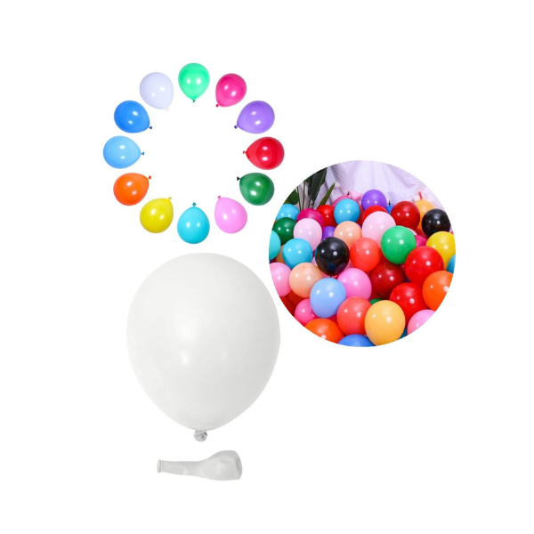 Luftballons mattweiß 25 cm - 100 Stk