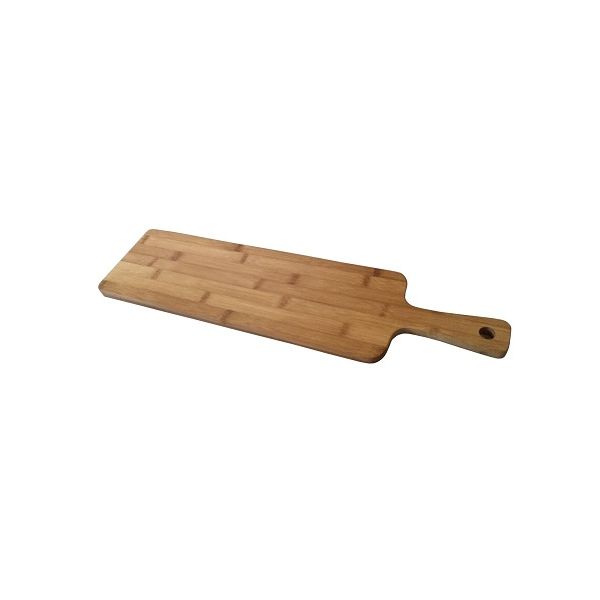 Bamboo serving tray with handle 59x15 cm