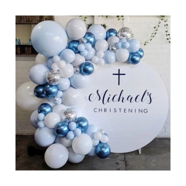 Garland balloons blue-silver 102 pcs