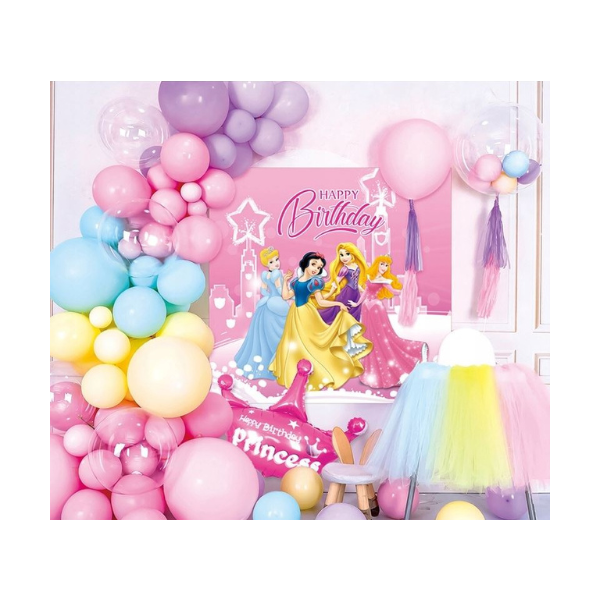 Balloons girland + Princess plakát