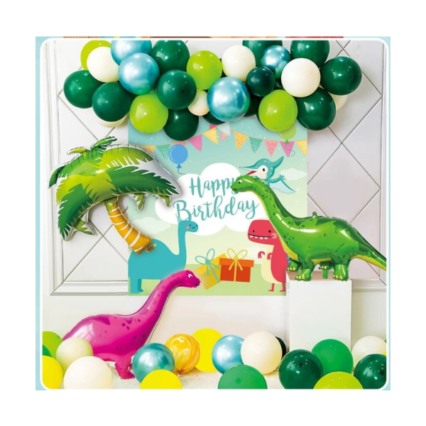 Girlandenballons + Poster Dinosaurier